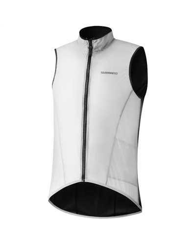 Shimano Beaufort Wind Light Gilet Antivento Uomo, Bianco