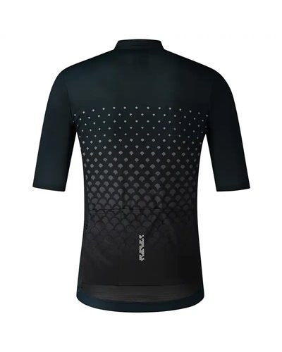Shimano Breakaway Maglia Maniche Corte Full Zip Uomo Taglia M, Navy