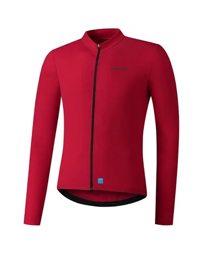 Shimano Element Maglia Maniche Lunghe Uomo Full Zip, Rosso