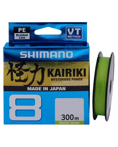Shimano Kairiki 8 300m Braided Fishing Line, Mantis Green