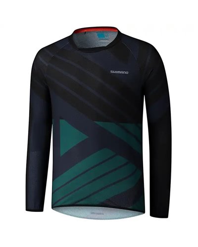 Shimano Fujimi Men's Long Sleeve Cycling Jersey EU Size M, Khaki