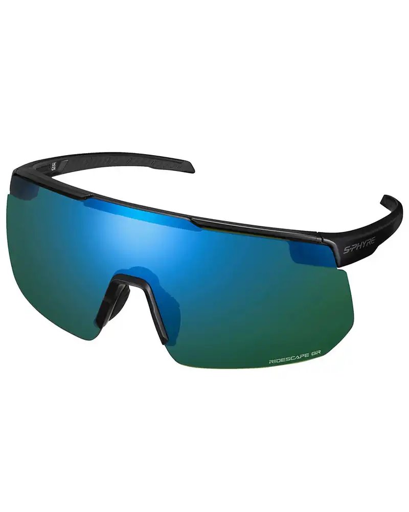 Shimano Occhiali S-Phyre 2 CE-SPHR2, Nero Opaco/Lente Ridescape Gravel + Lente Ridescape CL