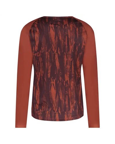 Shimano Myoko Printed Maglia Maniche Lunghe Uomo Taglia M, Coffee