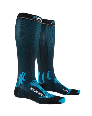 X-Bionic X-Socks Run Energizer Calze Running, Teal Blue/Opal Black