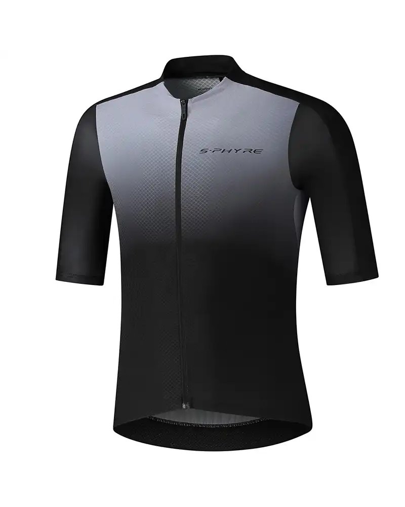 Shimano S-Phyre Flash Maglia Maniche Corte Full Zip Uomo, Grigio