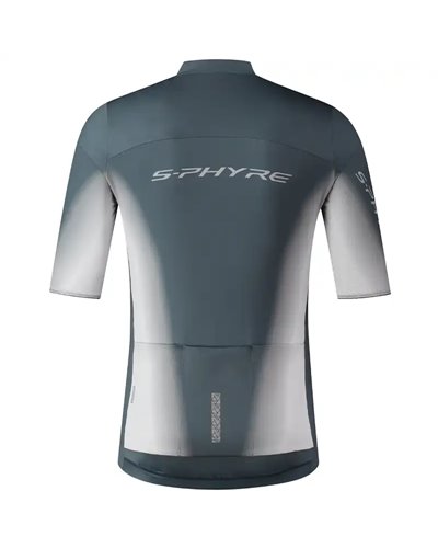 Shimano S-Phyre Leggera Maglia Maniche Corte Full Zip Uomo Taglia M, Metallic Grey
