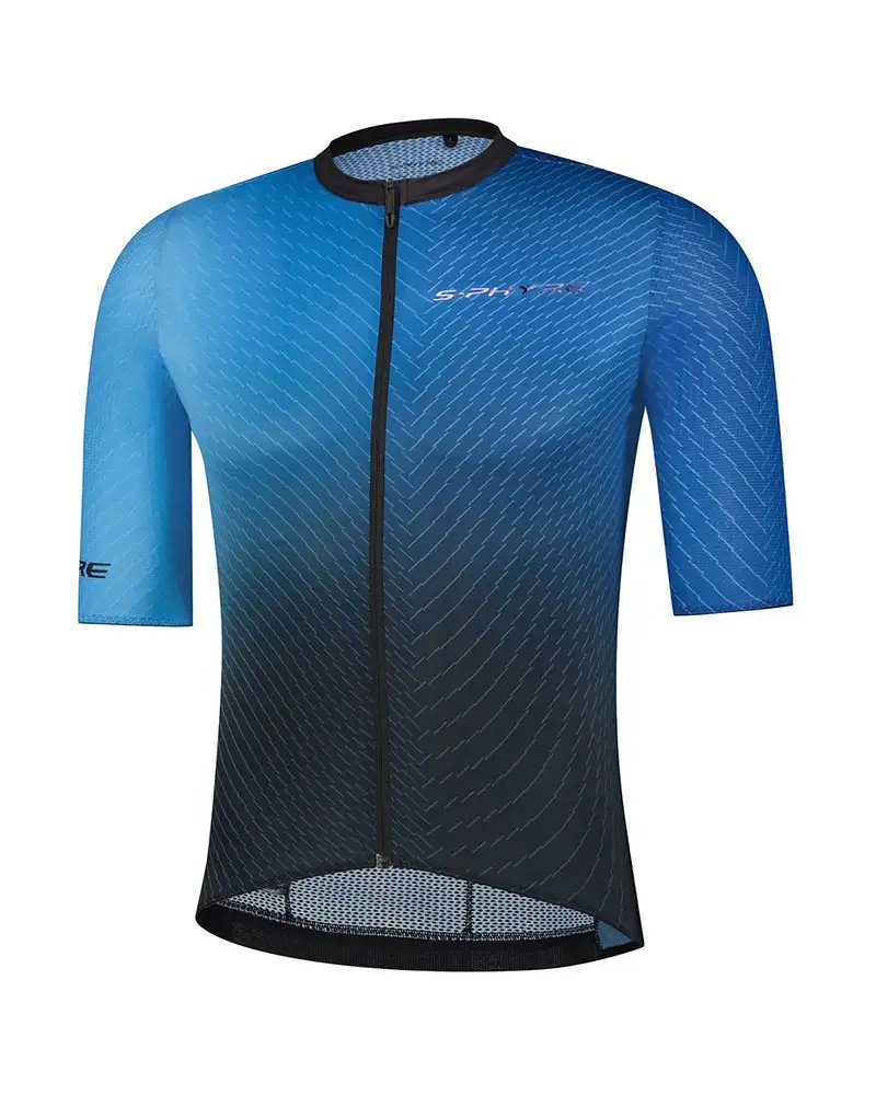 Shimano S-Phyre Light Men's Short Sleeve Cycling Jersey, Mirror Blue