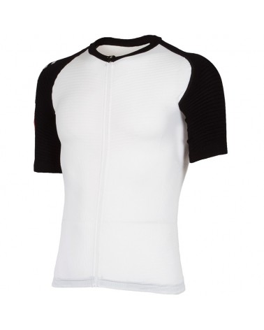 XTech Podium T-Shirt Full Zip Maglia Maniche Corte Uomo, White/Black