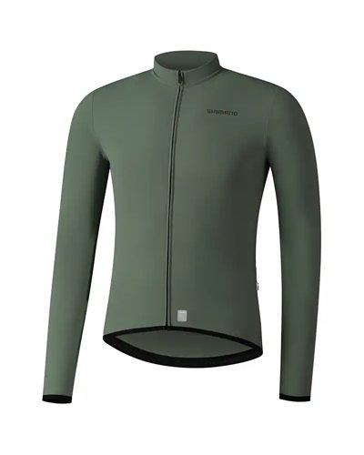 Shimano Vertex Maglia Maniche Lunghe Uomo, Verde Militare