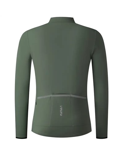 Shimano Vertex Men's Thermal Cycling Jersey, Army Green