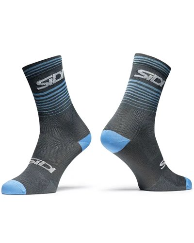 Sidi Malibù Calze Ciclismo 16 cm N.361, Grigio/Azzurro