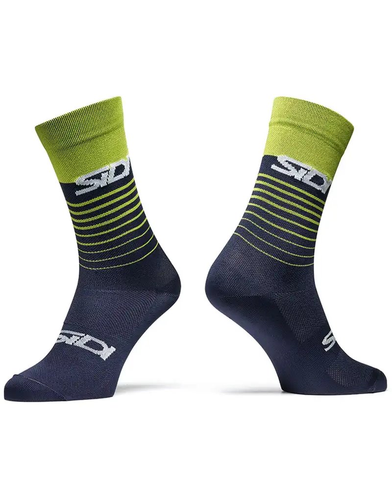 Sidi Miami Calze Ciclismo 18 cm N.360, Blu/Lime