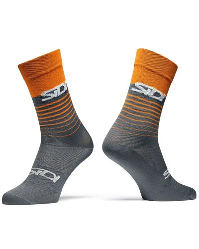 Sidi Miami Calze Ciclismo 18 cm N.360, Grigio/Arancio