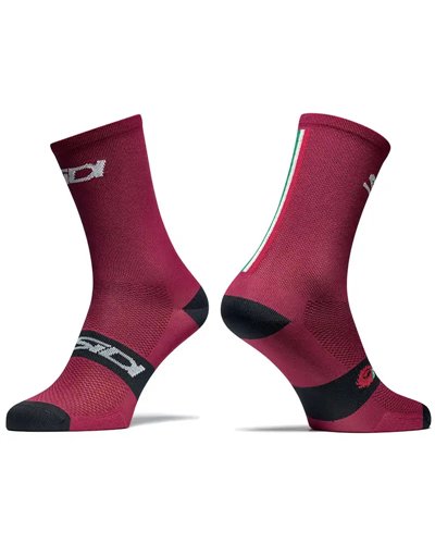 Sidi Trace Cycling Socks 15 cm N.325, Burgundy/Black