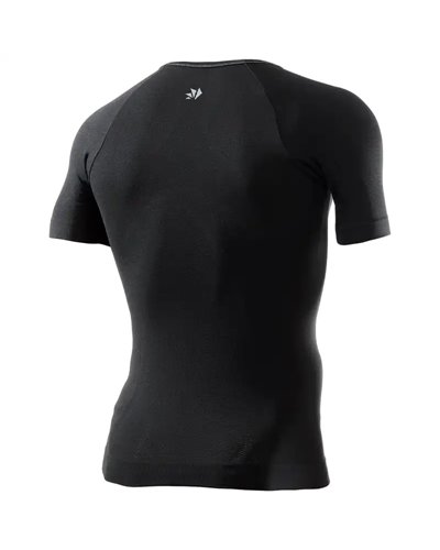 Sixs TS1 Maglia Intimo Girocollo Maniche Corte Unisex, All Black