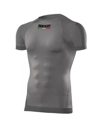 Sixs TS1 Maglia Intimo Girocollo Maniche Corte Unisex, Grigio Scuro