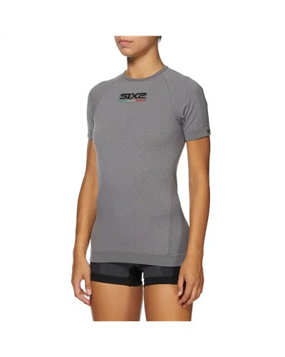 Sixs TS1 Maglia Intimo Girocollo Maniche Corte Unisex, Grigio Scuro