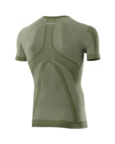 Sixs TS1 Unisex Short Sleeve Round Neck Multisport Base Layer, Army