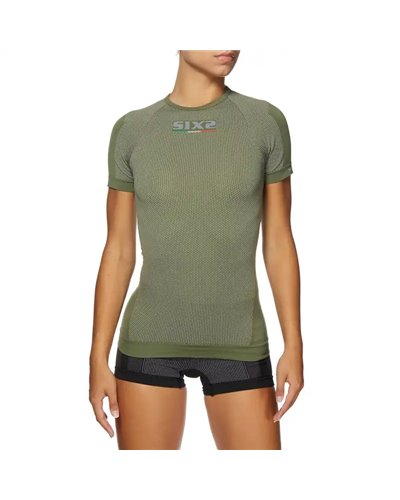 Sixs TS1 Maglia Intimo Girocollo Maniche Corte Unisex, Army