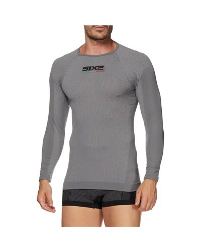 Sixs TS2 Unisex Long Sleeve Round Neck Multisport Base Layer, Dark Grey