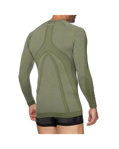 Sixs TS2 Unisex Long Sleeve Round Neck Multisport Base Layer, Army