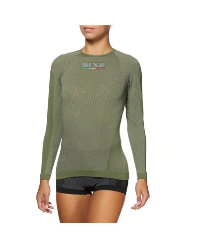 Sixs TS2 Maglia Intimo Girocollo Maniche Lunghe Unisex, Army