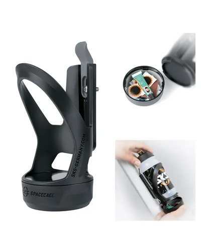 Sks Germany Bottle Cage Spacecage, With Space For Repair Kit, Keys or Money. Black.