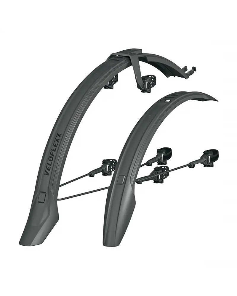 SKS Germany Kit Parafanghi Anteriore - Posteriore Veloflexx 55 per Ruote 26 - 28" Nero