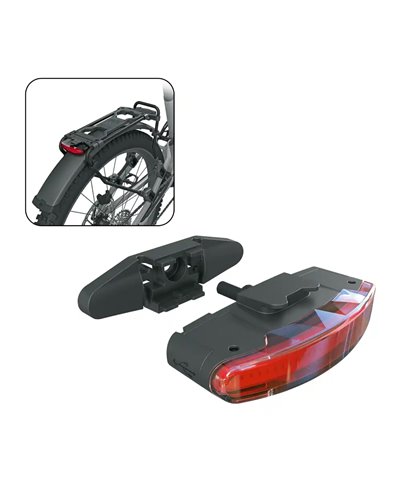 SKS Germany Luce Posteriore per Portapacchi Infinity Universal Flash - Nero