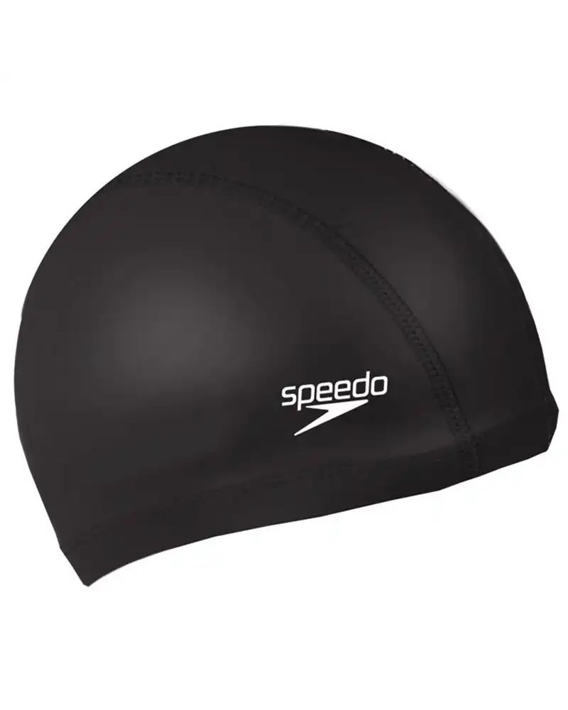 Speedo Pace Swim Cap, Black (One Size Fits All)