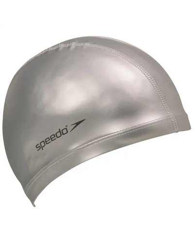 Speedo Pace Swim Cap, Silver (One Size Fits All)