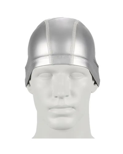 Speedo Pace Swim Cap, Silver (One Size Fits All)