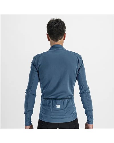 Sportful Monocrom Thermal Maglia Maniche Lunghe Full Zip Uomo, Blue Sea