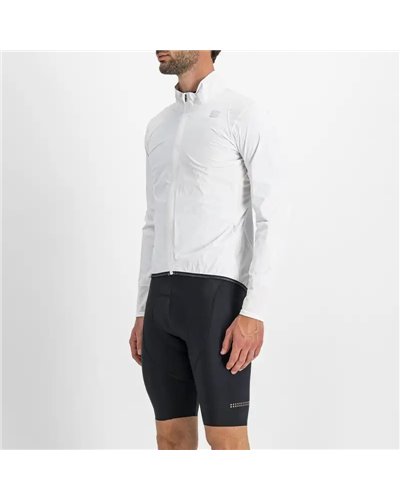 Sportful Hot Pack No Rain Men's Packable Windproof/Waterproof Cycling Jacket, White