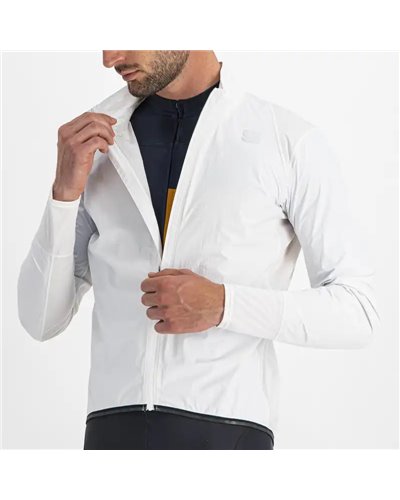 Sportful Hot Pack No Rain Men's Packable Windproof/Waterproof Cycling Jacket, White