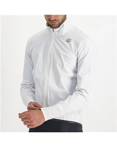 Sportful Hot Pack No Rain Men's Packable Windproof/Waterproof Cycling Jacket, White