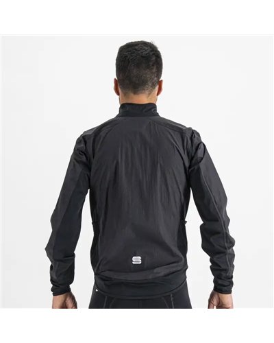 Sportful DR Men's Packable Windproof/Waterproof Cycling Jacket, Black