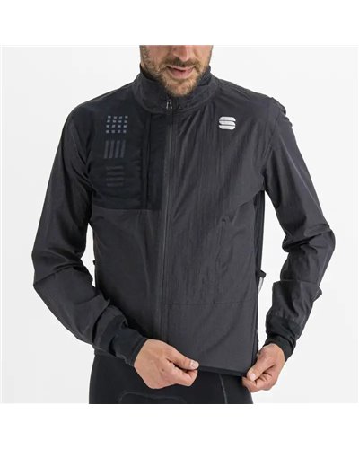 Sportful DR Giacca Antivento/Antipioggia Comprimibile Uomo, Nero
