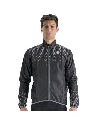 Sportful Reflex Giacca Antivento Comprimibile Uomo, Nero