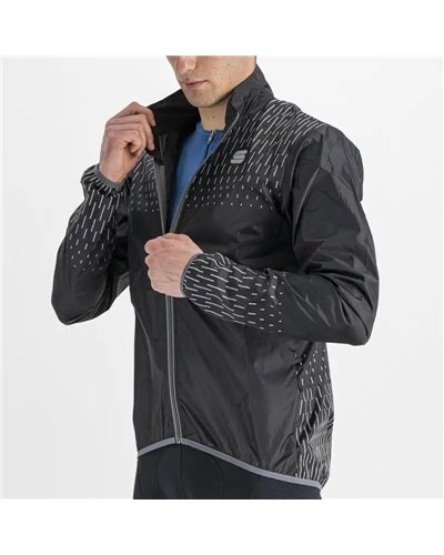 Sportful Reflex Men's Packable Windproof Cycling Jacket, Black