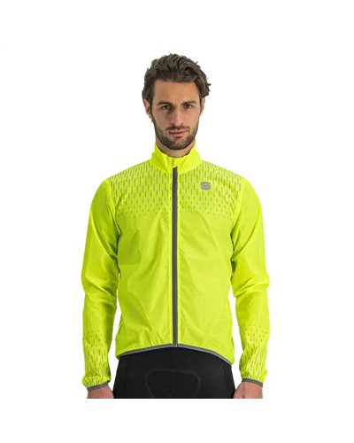 Sportful Reflex Giacca Antivento Comprimibile Uomo, Giallo Fluo