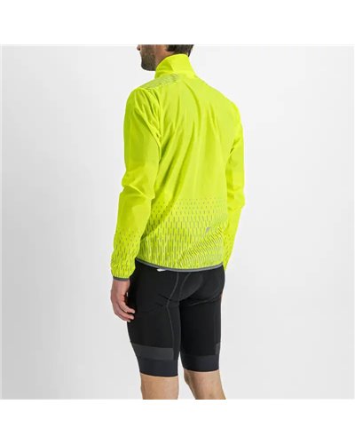 Sportful Reflex Men's Packable Windproof Cycling Jacket, Yellow Fluo