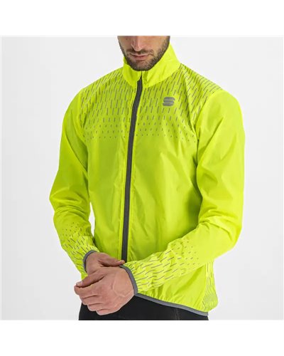 Sportful Reflex Giacca Antivento Comprimibile Uomo, Giallo Fluo