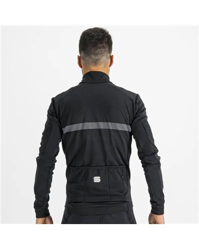 Sportful Giara Softshell Men's Windproof Winter Cycling Jacket, Black