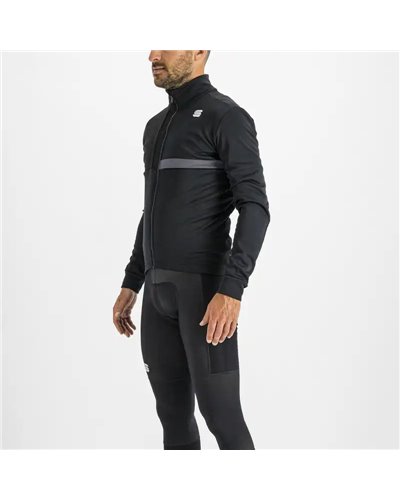 Sportful Giara Softshell Men's Windproof Winter Cycling Jacket, Black