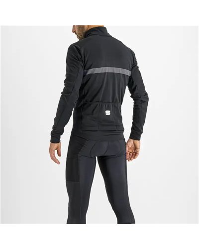 Sportful Giara Softshell Men's Windproof Winter Cycling Jacket, Black