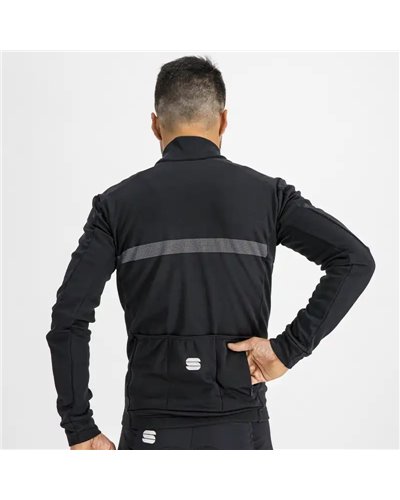 Sportful Giara Softshell Men's Windproof Winter Cycling Jacket, Black