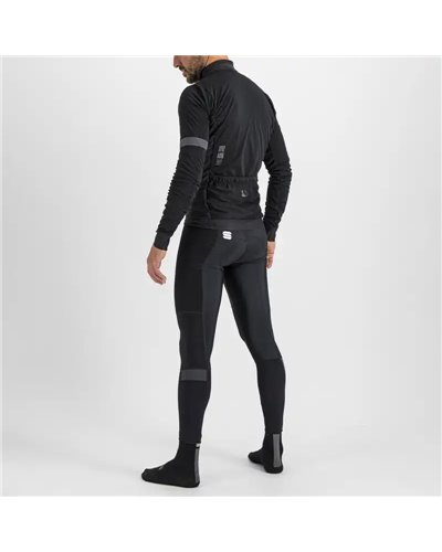 Sportful Supergiara Thermal Men's Long Sleeve Cycling Jersey Full Zip, Black
