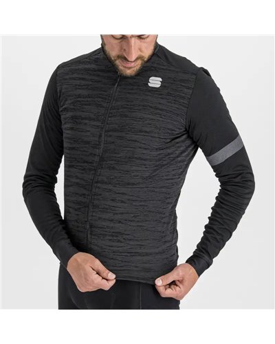 Sportful Supergiara Thermal Maglia Maniche Lunghe Full Zip Uomo, Nero