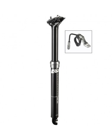 XLC All MTN SP-T11 Telescopic Seatpost 30.9x370mm/Travel 100mm ICR, Black (Internal Cable Routing)